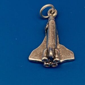 .925 Space Shuttle Sterling Silver Jewelry Charm #moon #space #travel